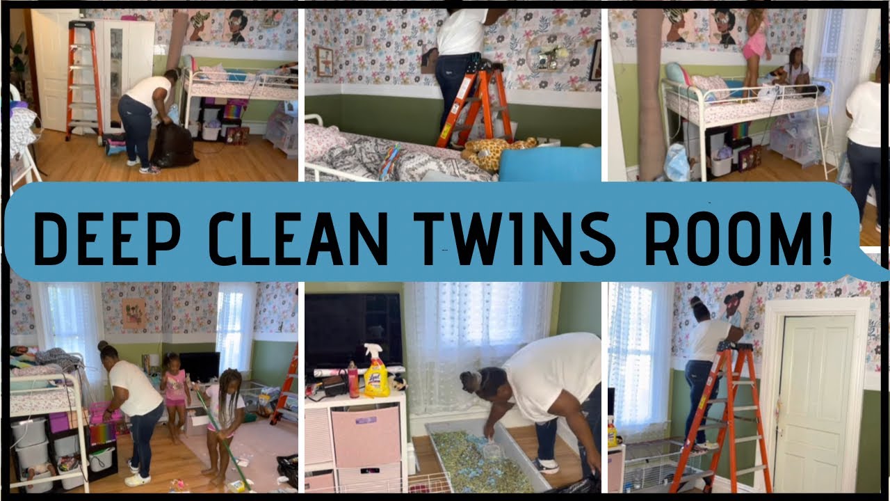 DEEP CLEANING MY 9 YEAR OLD TWIN GIRLS BEDROOM / THE HAVE GUINEA PIGS