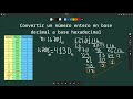 Conversion de un número entero en base decimal a hexadecimal en C++