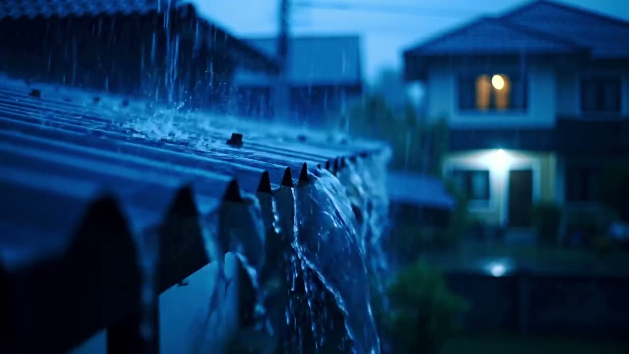 Gentle Night Rain on Tin Roof ASMR Cozy Aesthetic Ambience for Relaxing, Studying & Calm Sleep 316