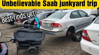 Found some RARE SAAB PARTS for cheap in this junkyard!