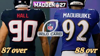 Texans vs Ravens Wild Card Round Simulation | Madden 27 Rosters