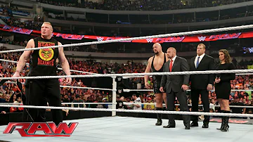 Brock Lesnar calls out Seth Rollins: Raw, January 19, 2015