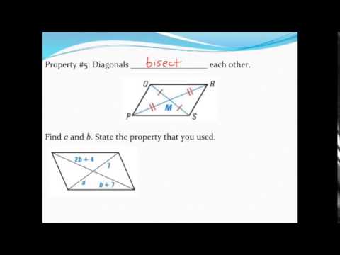 problem solving properties of parallelograms answers