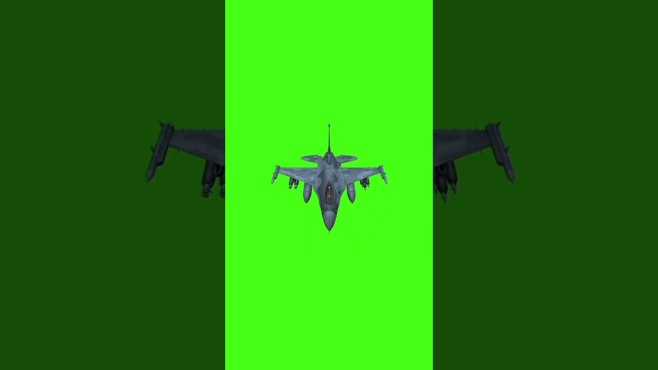 green screen Fighter Jet