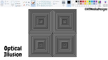 How to draw Illusion Art using Ms Paint |Optical Illusion Drawing - VIDEO 13 #mspaintcartoon