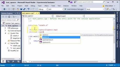 OpenCV tutorial: VC++ setup and capture from web camera