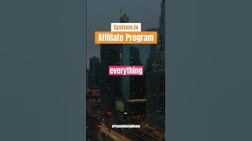What is Systeme io Affiliate Program? #systemeio #affiliatemarketing #makemoneyonline