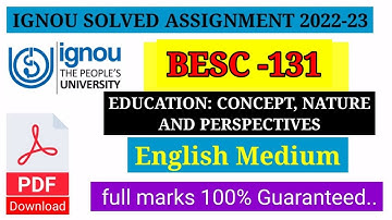 ignou besc 131 ignou solved assignment 2022-23 bag bhag bscg bcom pdf