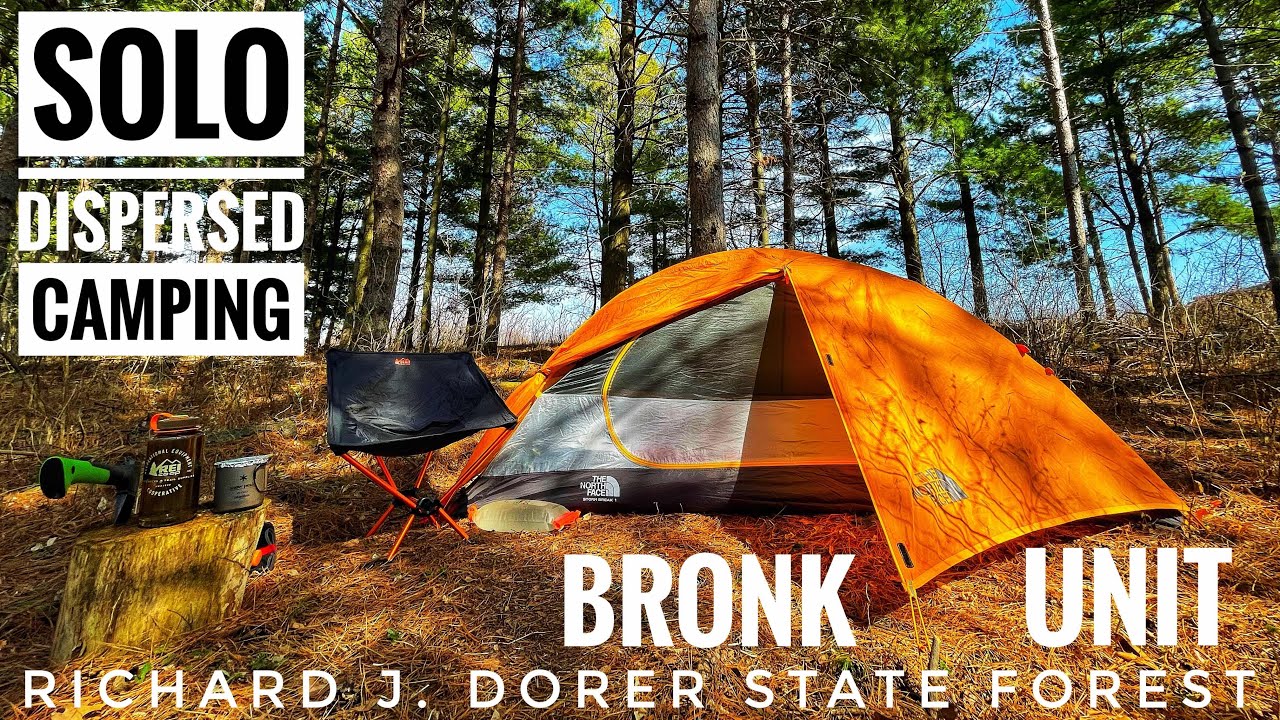 Solo Dispersed Camping In Richard J Dorer State Forest Bronk Unit Youtube