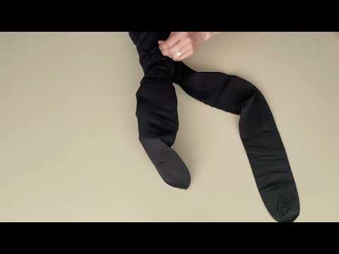 Prezentare ciorapi negri cu model in dungi Gabriella 403 Axel 80 den
