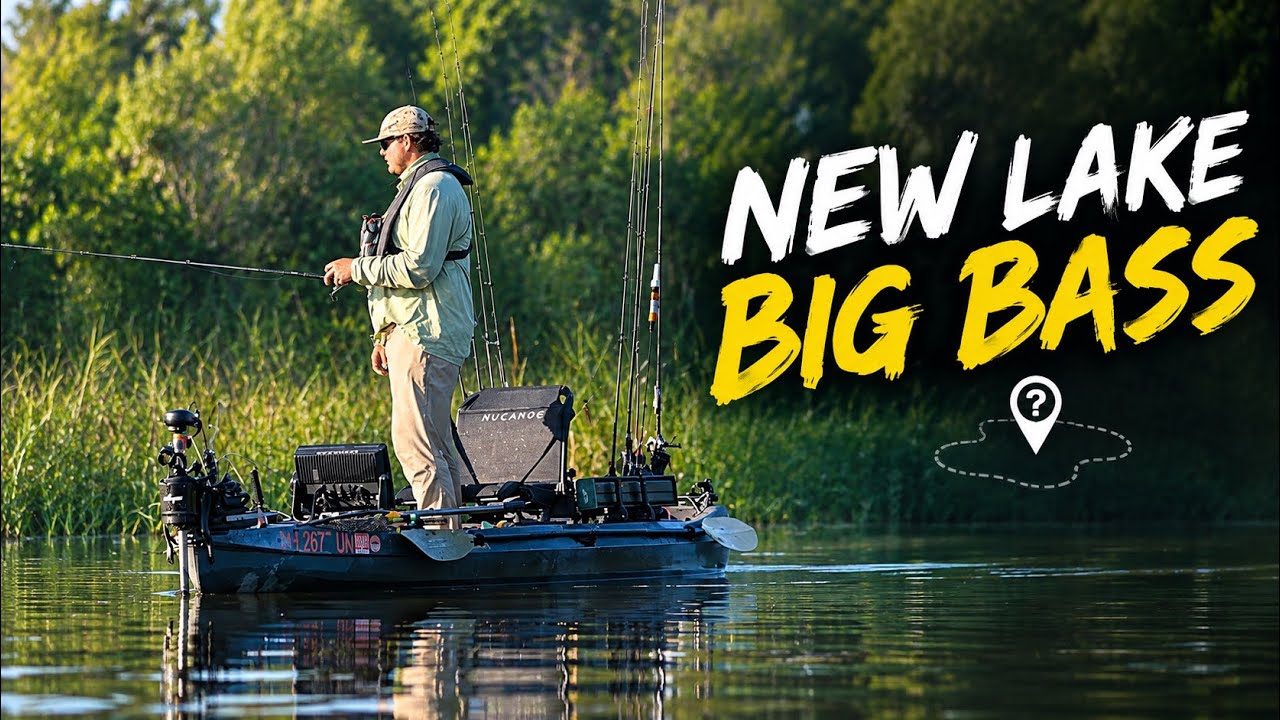 Exploring a new lake kayak bass fishing