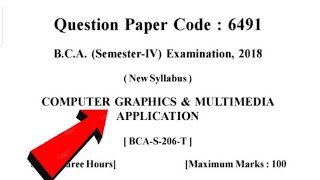 BCA 2nd semester COMPUTER GRAPHICS & MULMEDIA APPLICATION #लखनऊuniversity