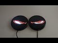 Car LED Interactive Screen Round Devil Eyes LED Sign Smart LED D