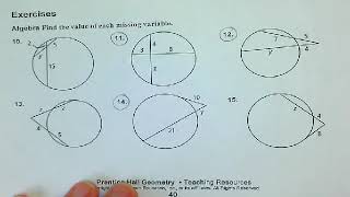 Angle Measure and Segment Lengths