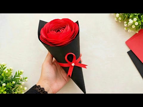 How To Make Beautiful Paper Rose Bouquet At Home | A4 Paper Craft