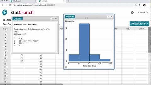 Split Stem and Leaf Plots in StatCrunch