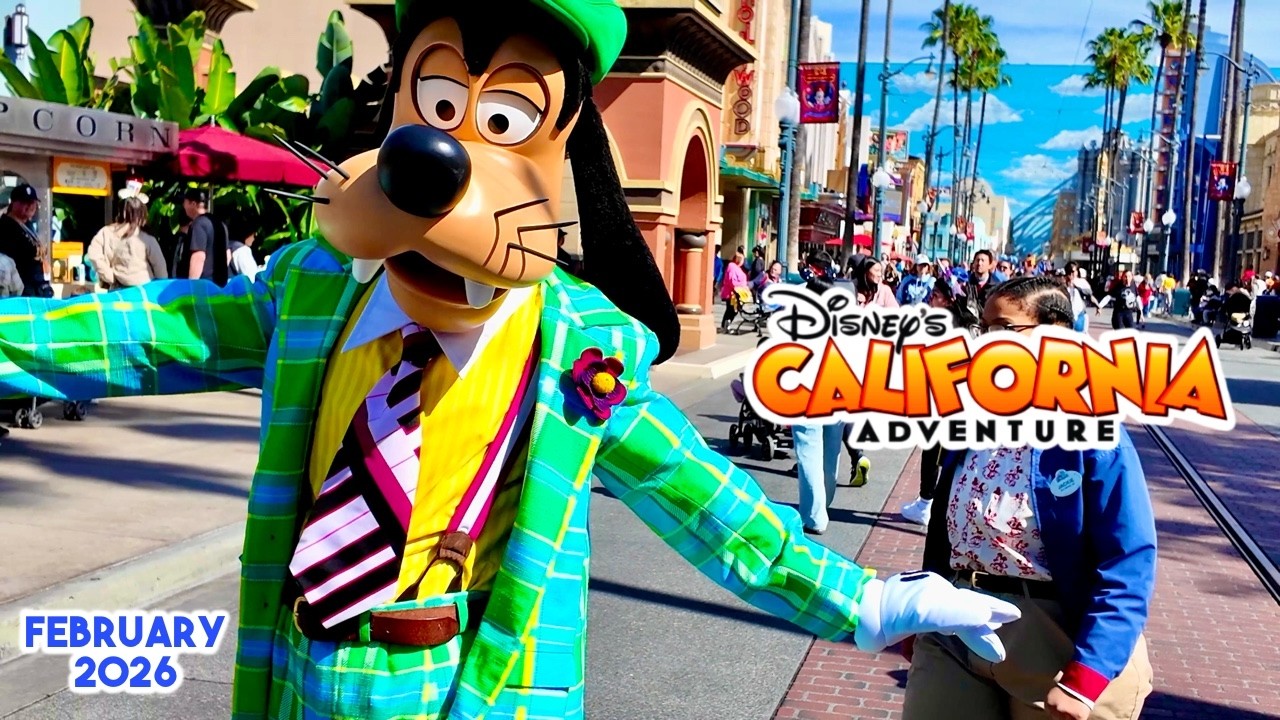 Pixar Pier to Cars Land | Disney California Adventure February Full Walkthrough + Mater Spotting