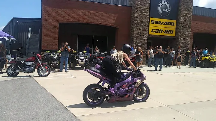 Christina Billings motorcycle stunt show
