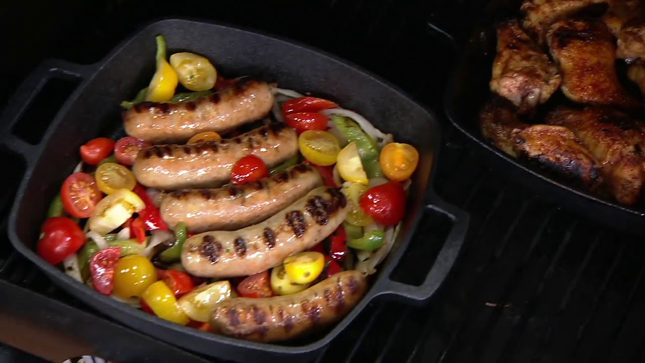 Cook's Essentials Round/Square Die Cast Iron Grill Pan on QVC YouTube