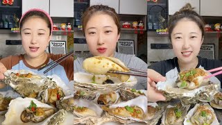 Asmar challenge Eating Seafood 🦞Shrimp🍤🦐 Crap 🐙🦑 Squid (1Mukbbang)#seafood #oysters #delicious 