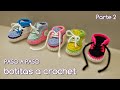 Cómo tejer zapatitos botitas escarpines bebé crochet, ganchillo - VARIOS TALLES (2/2)