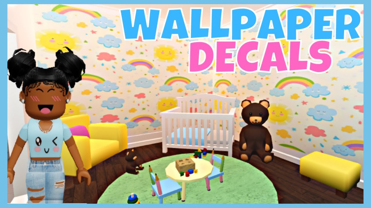 CUTE BLOXBURG WALLPAPER DECALS | Baby & Kids Room👶🏾🧸 | Roblox