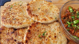 Tandoori naan recipe in oven | How to make tandoori naan at home | Sesame naan bread