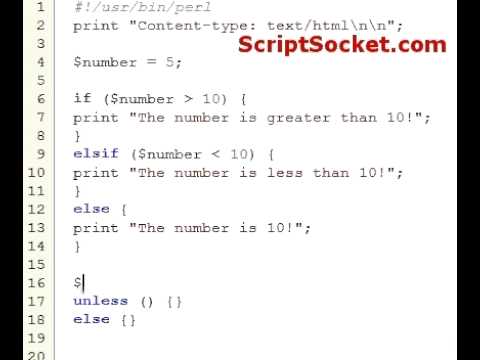 Perl Tutorial 9 - Conditionals: if, elsif, else, unless