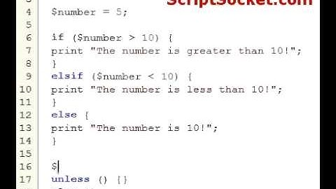 Perl Tutorial 9 - Conditionals: if, elsif, else, unless