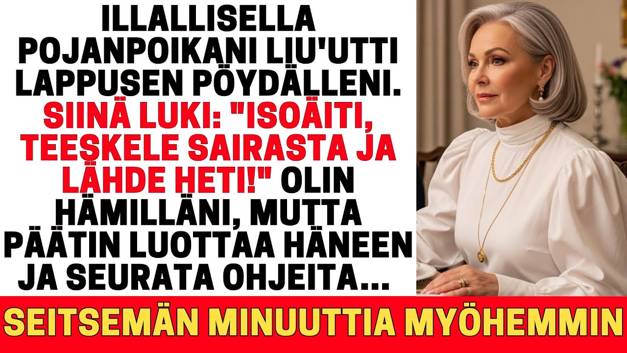 POJANPOIKANI KUISKASI: ”TEESKELE SAIRASTA JA LÄHDE!” — 7 MINUUTTIA MYÖHEMMIN…
