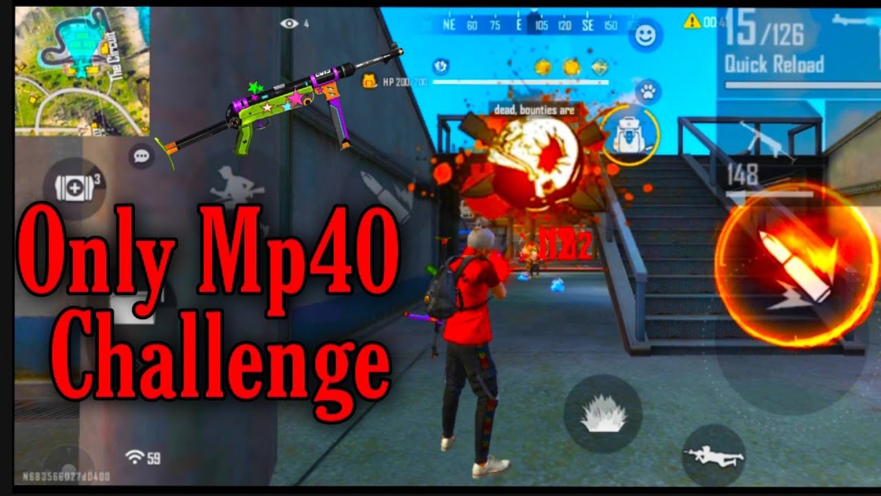 New Year Mp40 challenge In Ranked Game - Garena Free Fire I love Mp40 ❤️