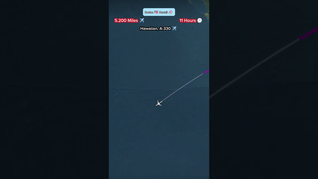 🛫 Boston to Hawaii – The Longest Domestic Flight in the U.S.! 🇺🇸✈️