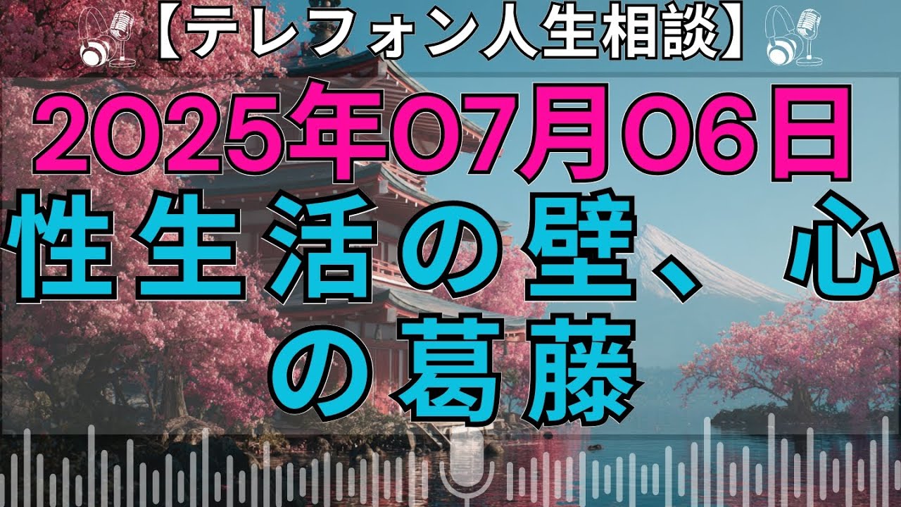 【テレフォン人生相談】 性生活に興味がない—夫婦の悩みと心の葛藤