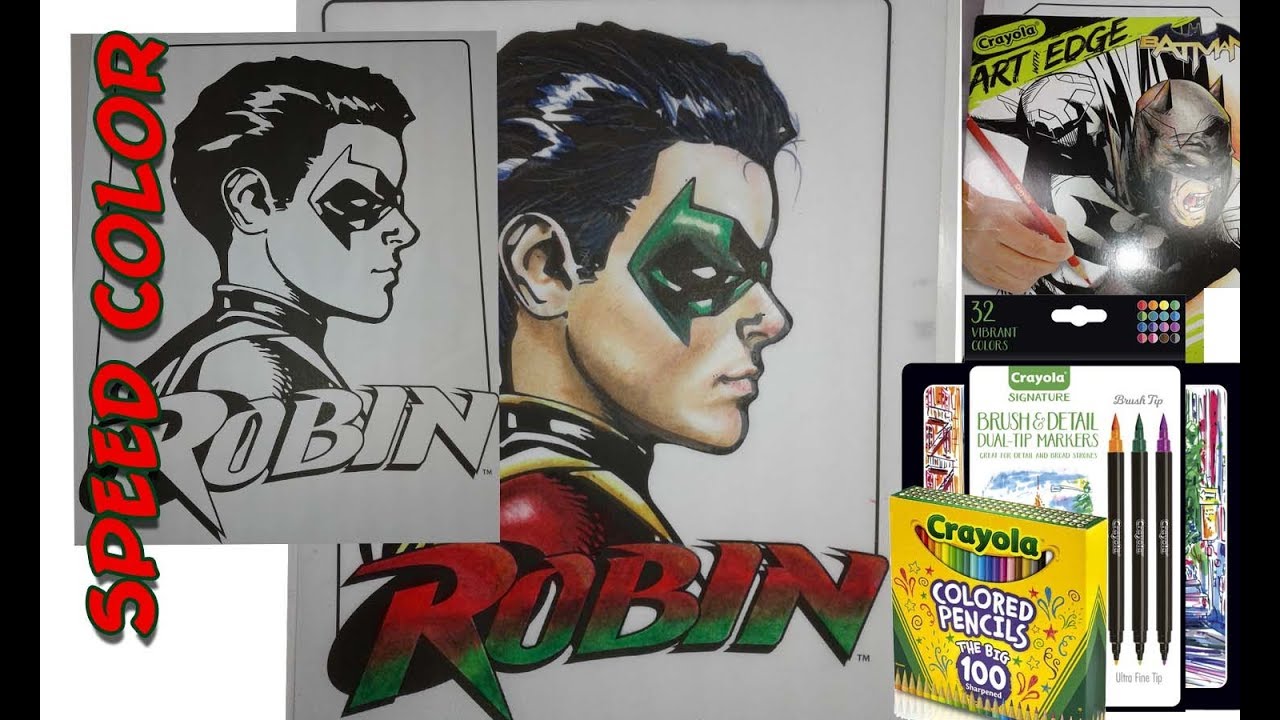 Batman /& Robin Washable Crayola Coloring Shirt
