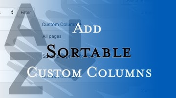 Add Sortable Custom Columns
