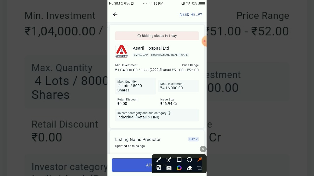 Asarfi Hospital LTD IPO