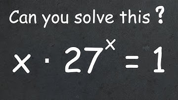 Exponential Equation | x⋅27^x=1 | Math Olympiad | eMath