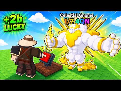 GIREI O DEUS GNOMO NESSE JOGO DO ROBLOX - Roll a Gnome