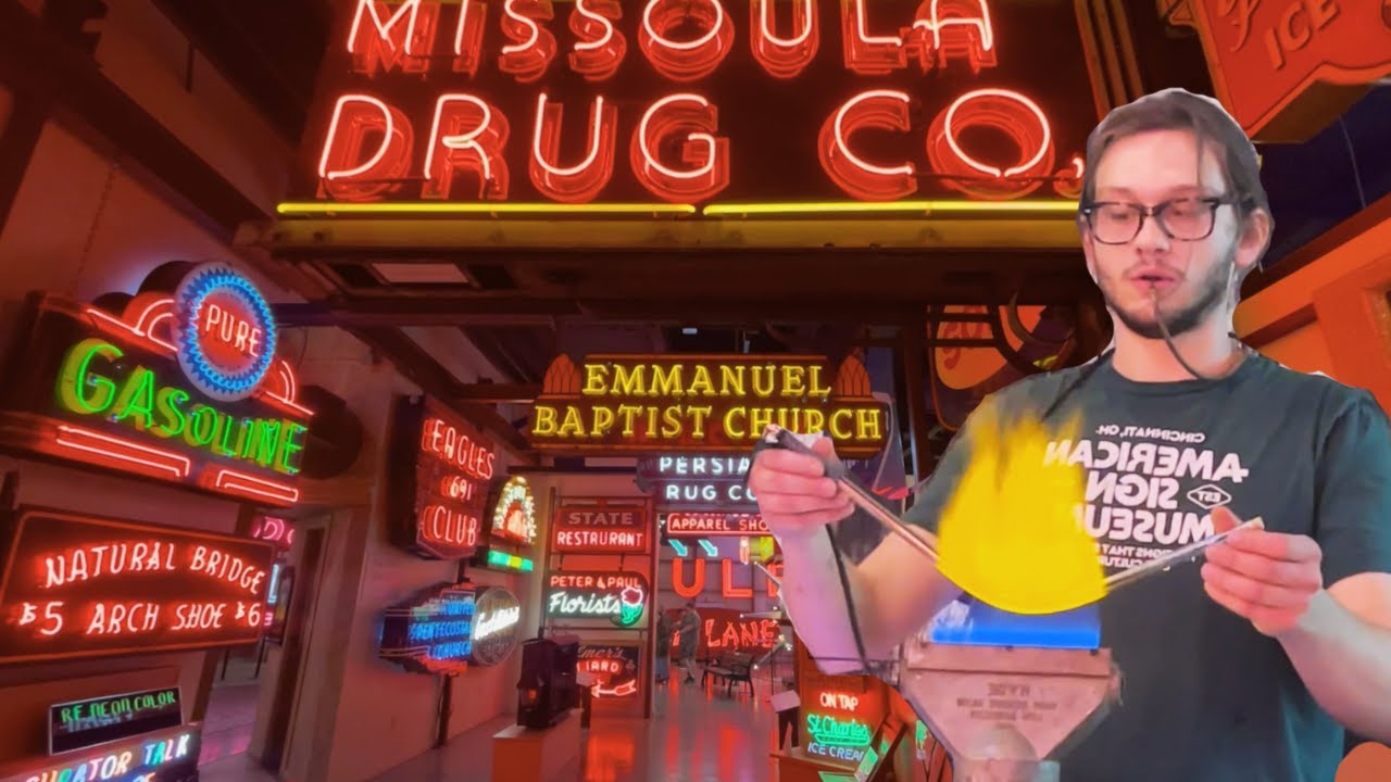 Как изготавливаются неоновые вывески | Американский музей вывесок, Цинциннати