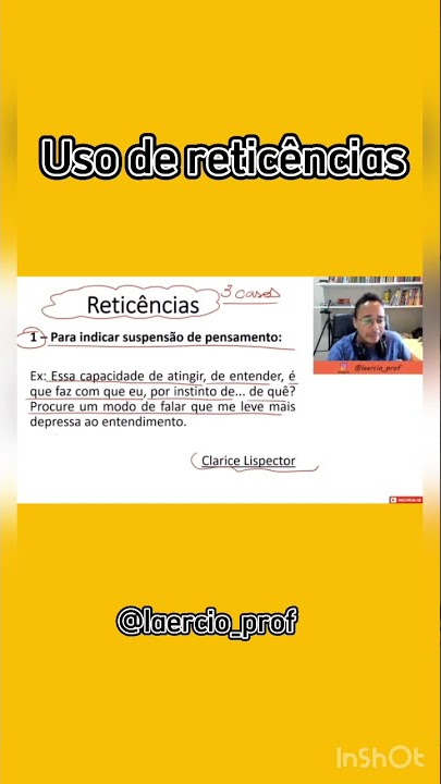 USO DE RETICÊNCIAS #shorts