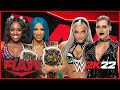 WWE 2K22 RAW - Sasha Banks &amp; Naomi vs Rhea Ripley &amp; Liv Morgan - Women’s Tag Team Title Match