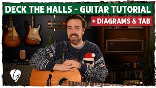 Deck The Halls Guitar Tutorial - Easy Christmas Songs on Guitar