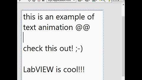 String Text Animation Demo in LabVIEW