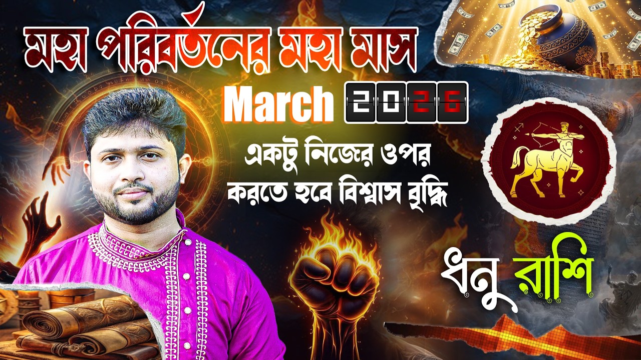 ধনু রাশি (Sagittarius)। March 2026 মহা পরিবর্তনের মহা মাস ।