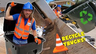 Recycle Trucks with Handyman Hal | Garbage Trucks for Kids | Trucks in Action