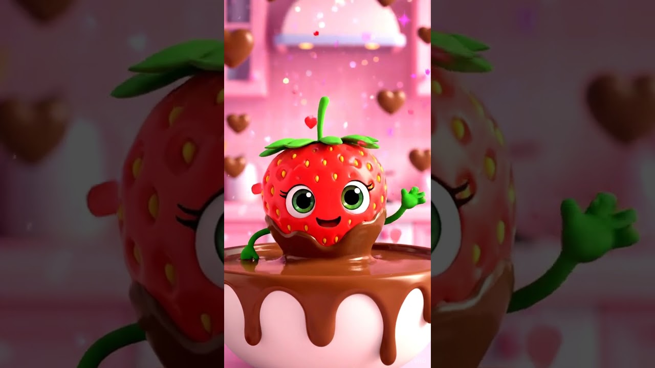 Strawberry dipped in love 🍫💖 Cute bhi, healthy bhi! 