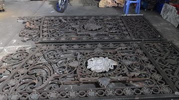 mẫu cửa cổng sắt hoa văn mỹ thuật, cửa rào sắt đẹp
