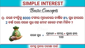 Simple Interest | ସରଳ ସୁଧ | Basic Concepts of Simple Interest | Railway NTPC | OSSSC | Defence
