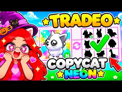 TRADING the FIRST NEON COPYCAT in Adopt Me! 😱 What will they OFFER me? Roblox 🐱