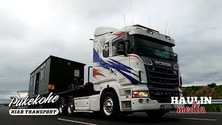 Pukekohe Hiab Transport Ltd R500 V8 Scania with Lake Pipes